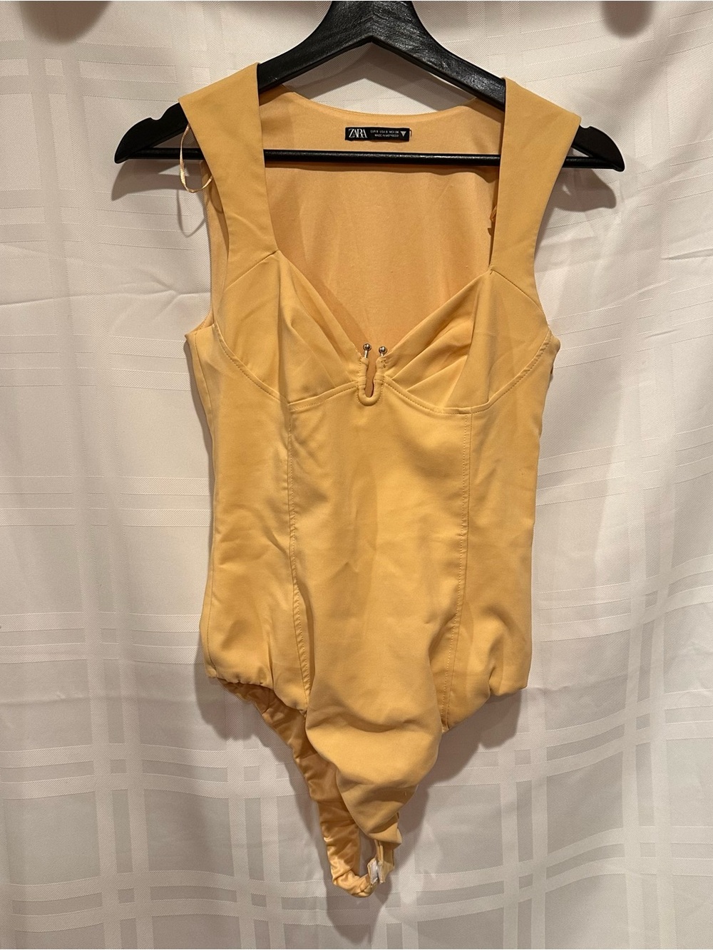 ZARA Yellow Girl's One-Piece Bodysuit with Wide Straps